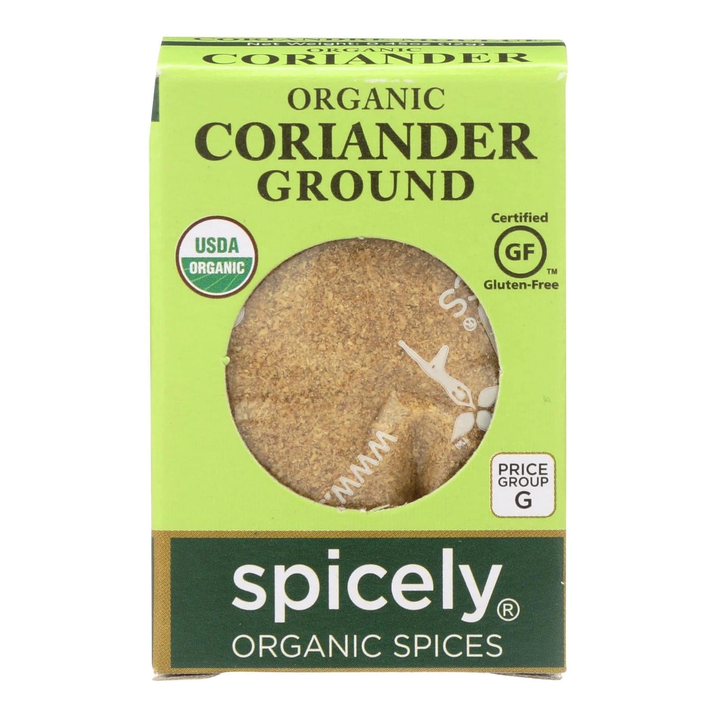 Spicely Organics - Organic Coriander - Ground - Case Of 6 - 0.45 Oz. | OnlyNaturals.us