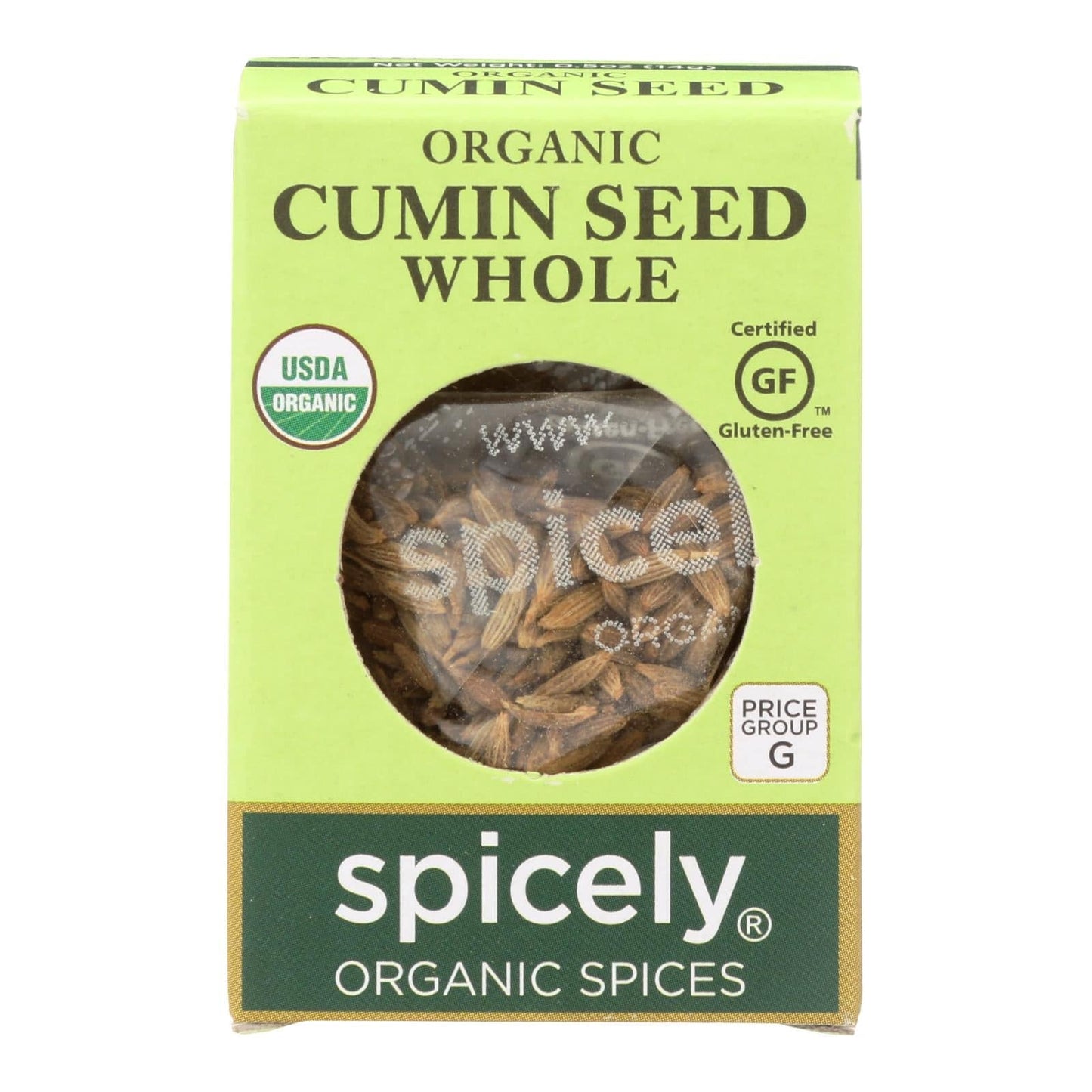 Buy Spicely Organics - Organic Cumin Seed - Whole - Case Of 6 - 0.5 Oz.  at OnlyNaturals.us
