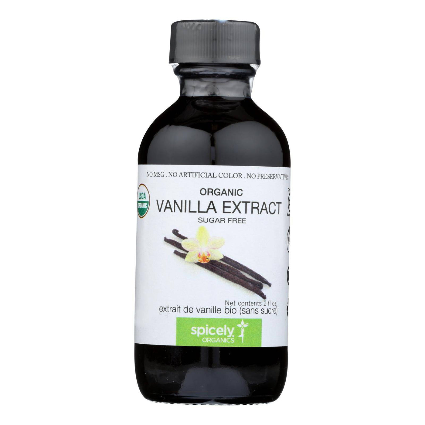 Spicely Organics - Organic Extract - Vanilla - Case Of 6 - 2 Fl Oz. | OnlyNaturals.us