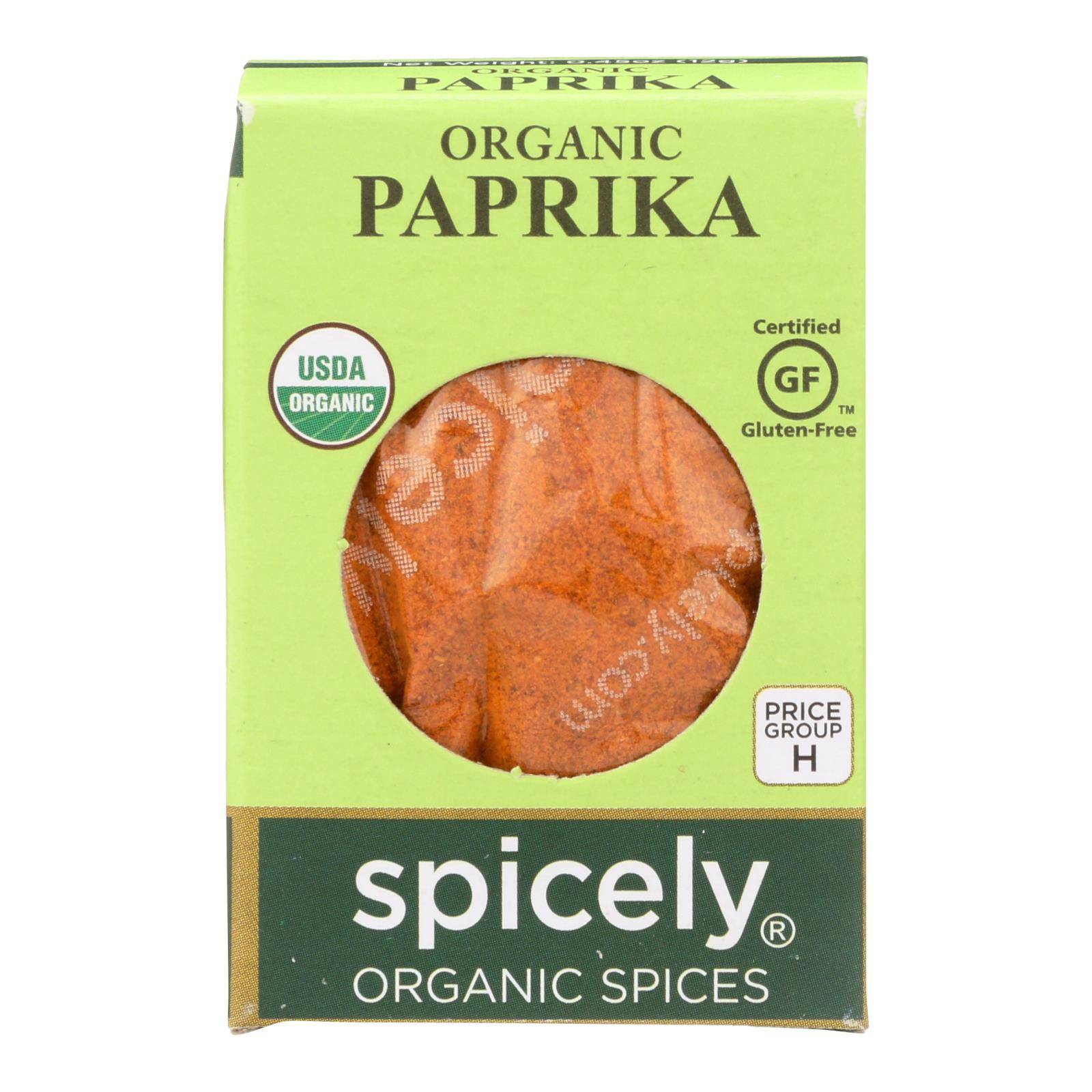 Buy Spicely Organics - Organic Paprika - Case Of 6 - 0.45 Oz.  at OnlyNaturals.us