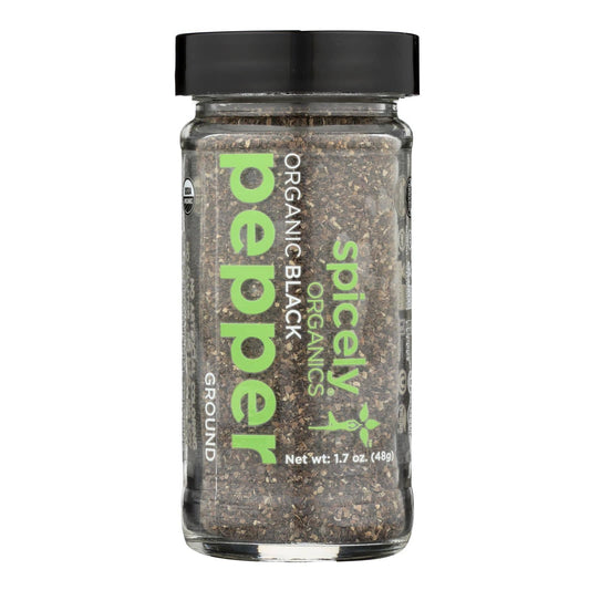 Spicely Organics - Organic Peppercorn - Black Ground - Case Of 3 - 1.7 Oz. | OnlyNaturals.us