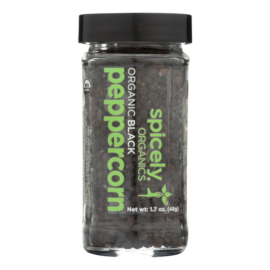 Spicely Organics - Organic Peppercorn - Black Whole - Case Of 3 - 1.7 Oz. | OnlyNaturals.us