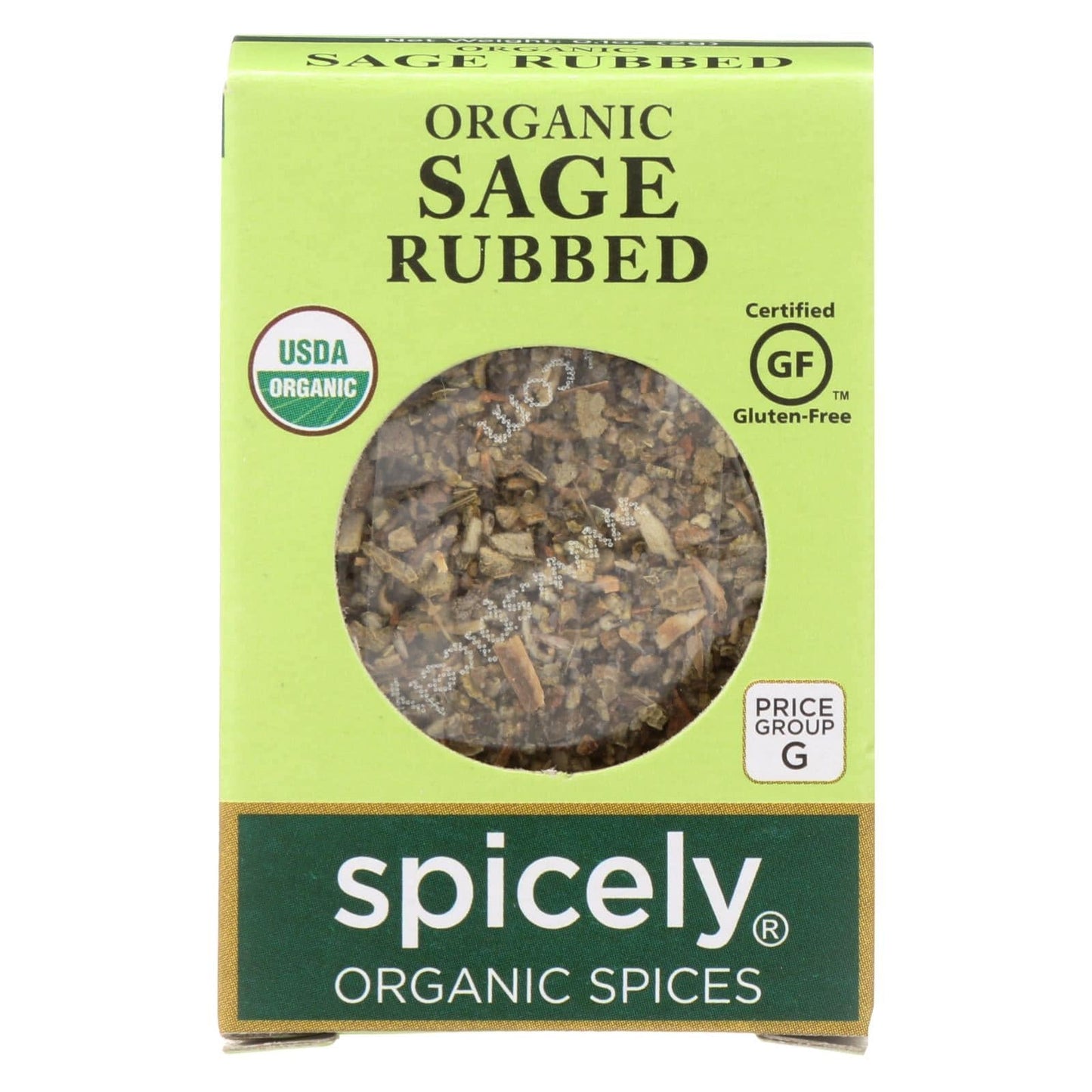 Buy Spicely Organics - Organic Sage - Rubbed - Case Of 6 - 0.1 Oz.  at OnlyNaturals.us
