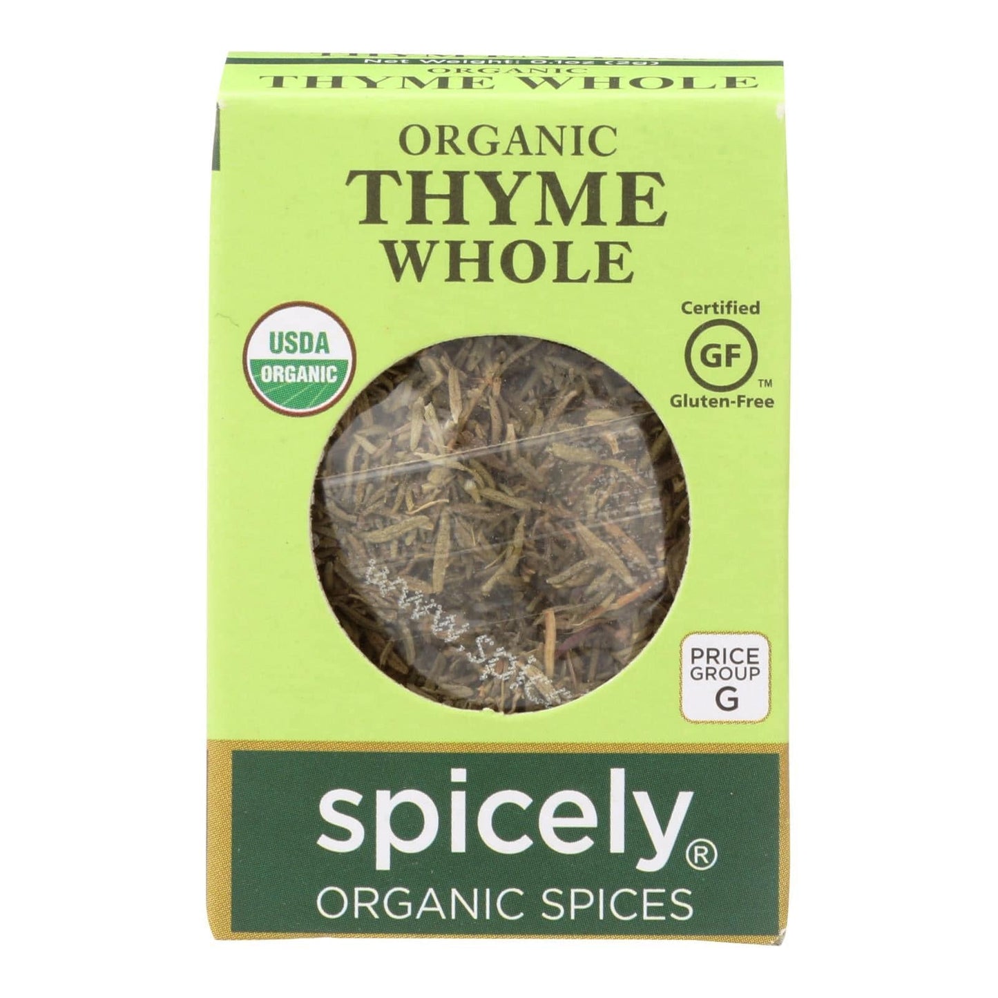 Buy Spicely Organics - Organic Thyme - Case Of 6 - 0.1 Oz.  at OnlyNaturals.us