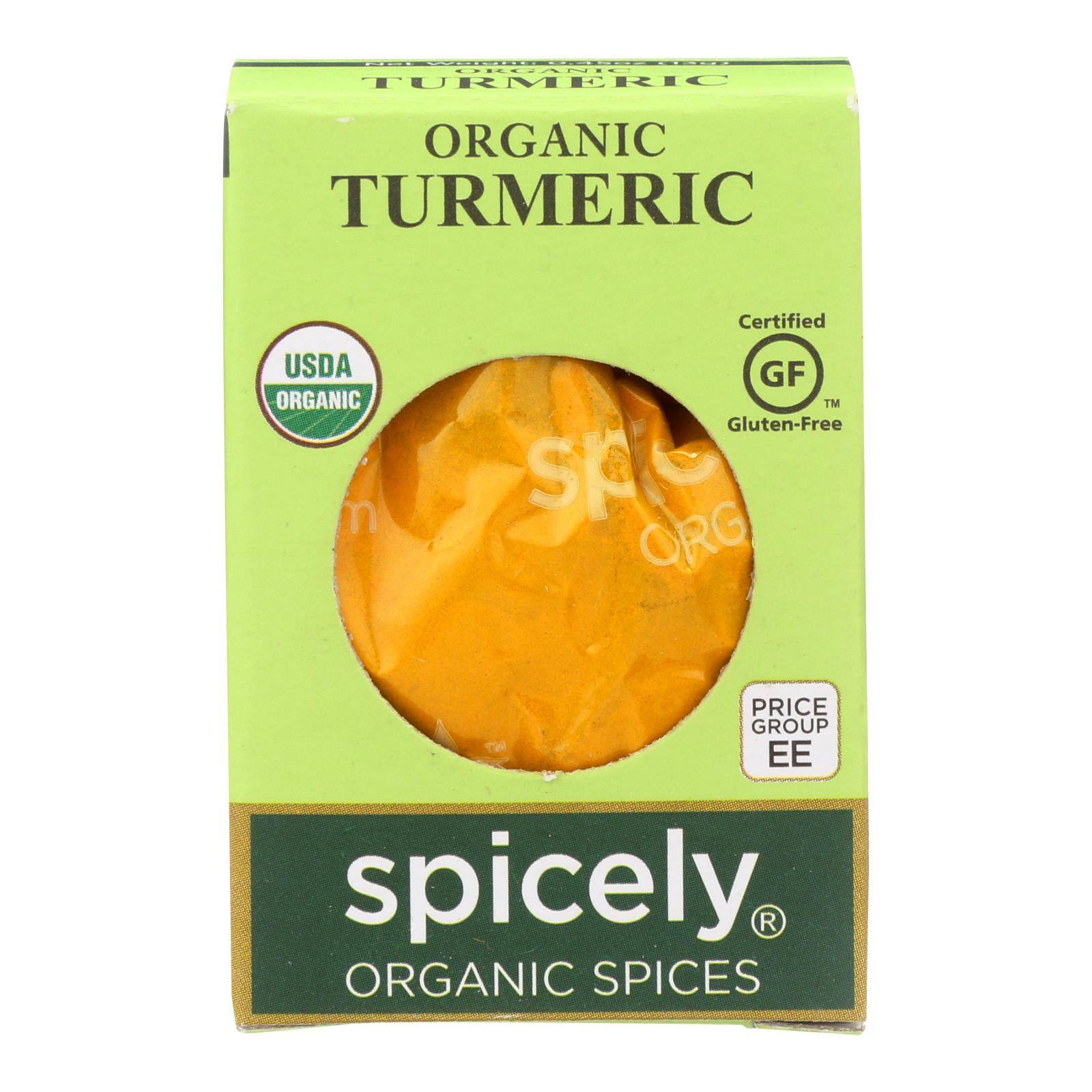 Buy Spicely Organics - Organic Turmeric - Case Of 6 - 0.45 Oz.  at OnlyNaturals.us