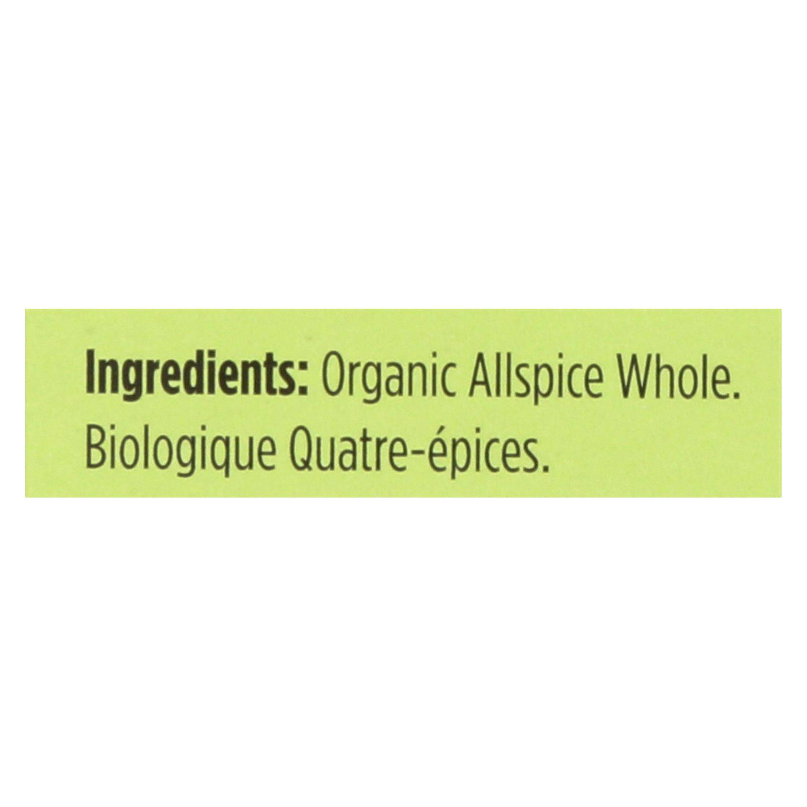 Spicely Organics - Organic Allspice - Whole - Case Of 6 - 0.3 Oz. | OnlyNaturals.us