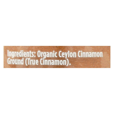Spicely Organics - Organic Cinnamon Ceylon - Grnd - Case Of 3 - 1.4 Oz. | OnlyNaturals.us