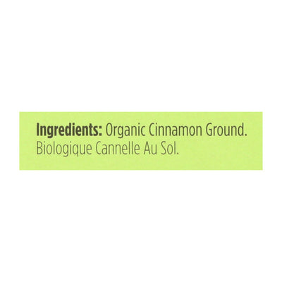 Spicely Organics - Organic Cinnamon - Ground - Case Of 6 - 0.45 Oz. | OnlyNaturals.us