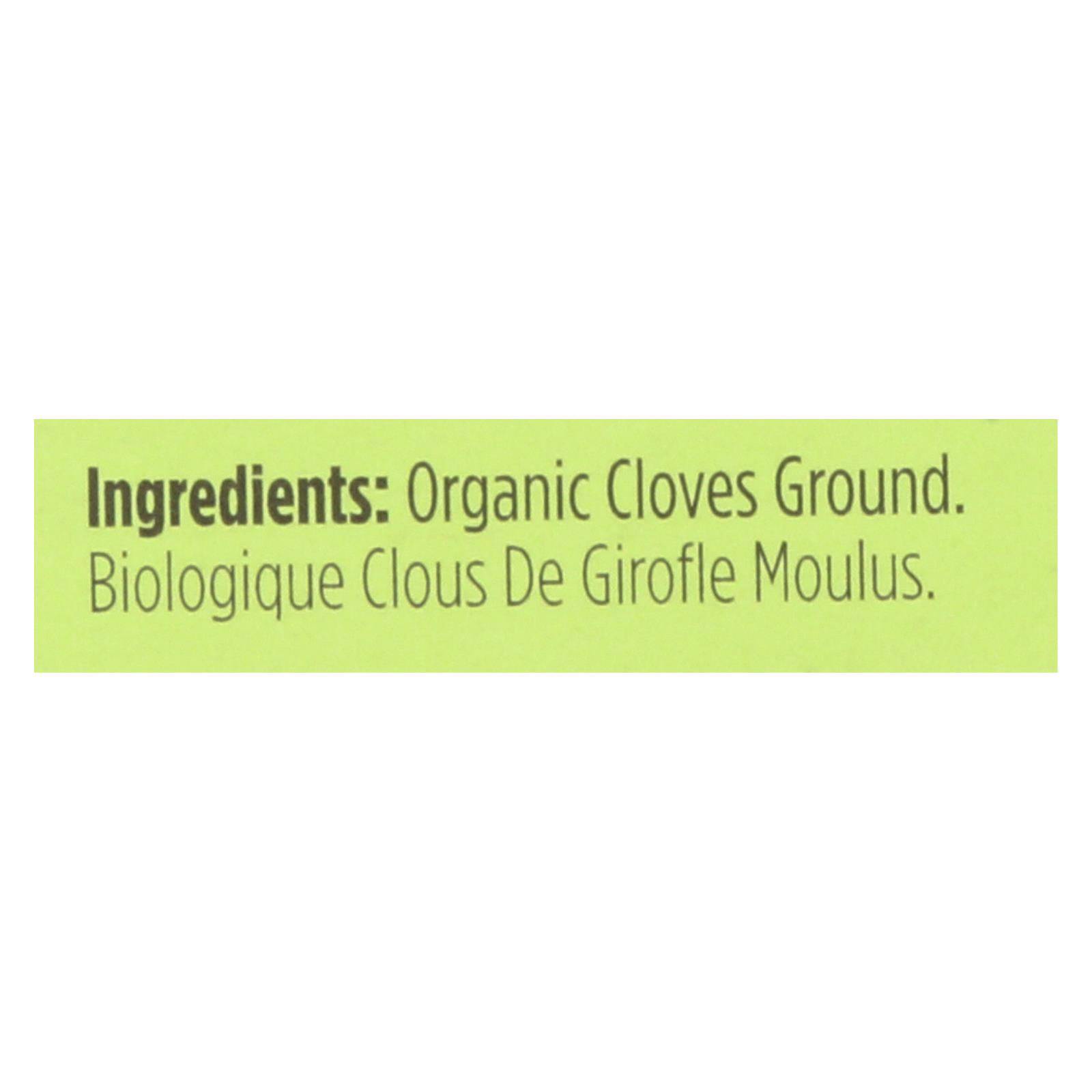 Spicely Organics - Organic Cloves - Ground - Case Of 6 - 0.4 Oz. | OnlyNaturals.us