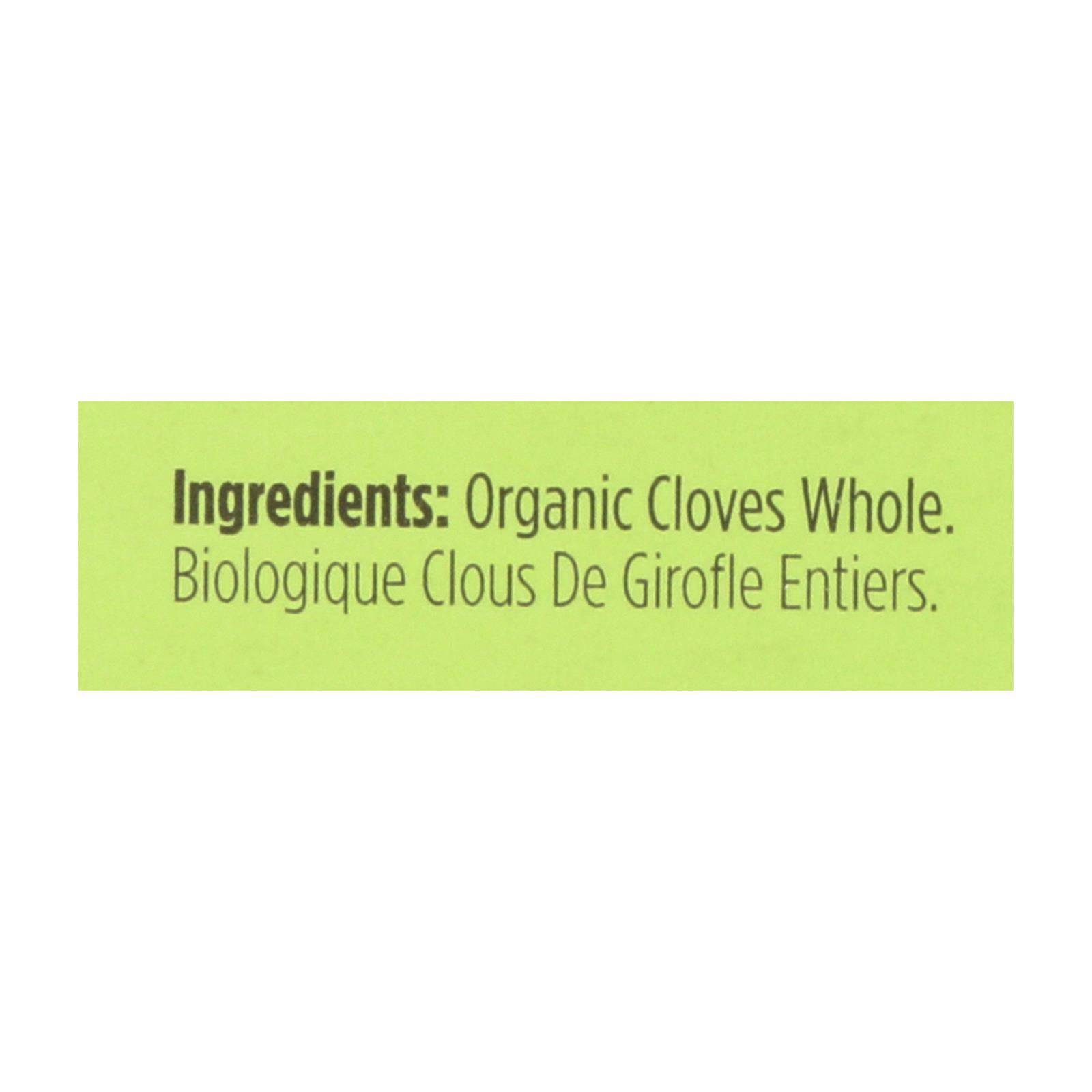 Spicely Organics - Organic Cloves - Whole - Case Of 6 - 0.15 Oz. | OnlyNaturals.us