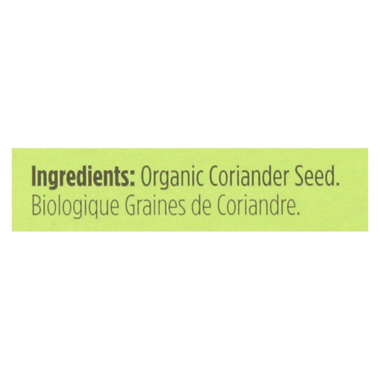Buy Spicely Organics - Organic Coriander Seed - Case Of 6 - 0.3 Oz.  at OnlyNaturals.us