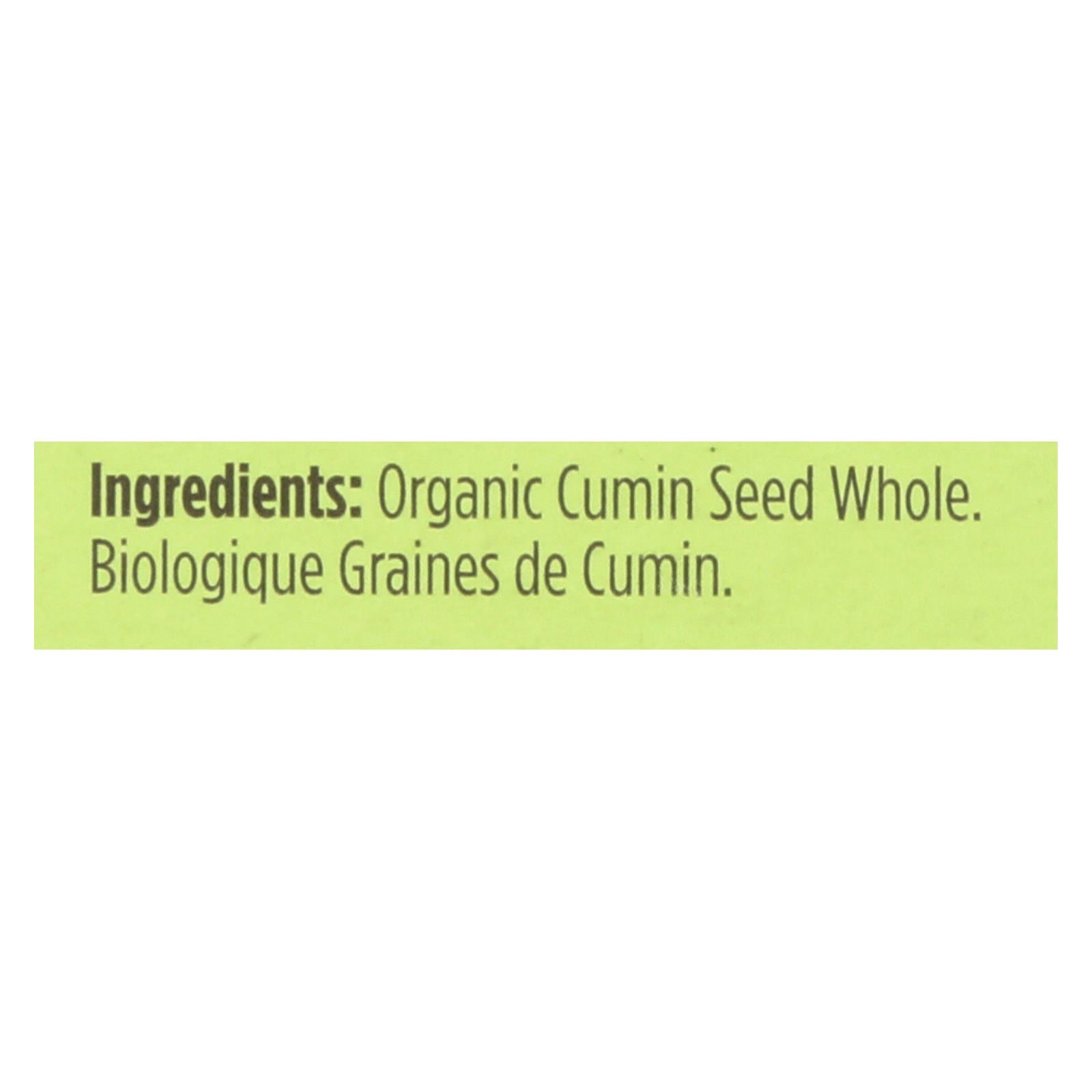 Buy Spicely Organics - Organic Cumin Seed - Whole - Case Of 6 - 0.5 Oz.  at OnlyNaturals.us