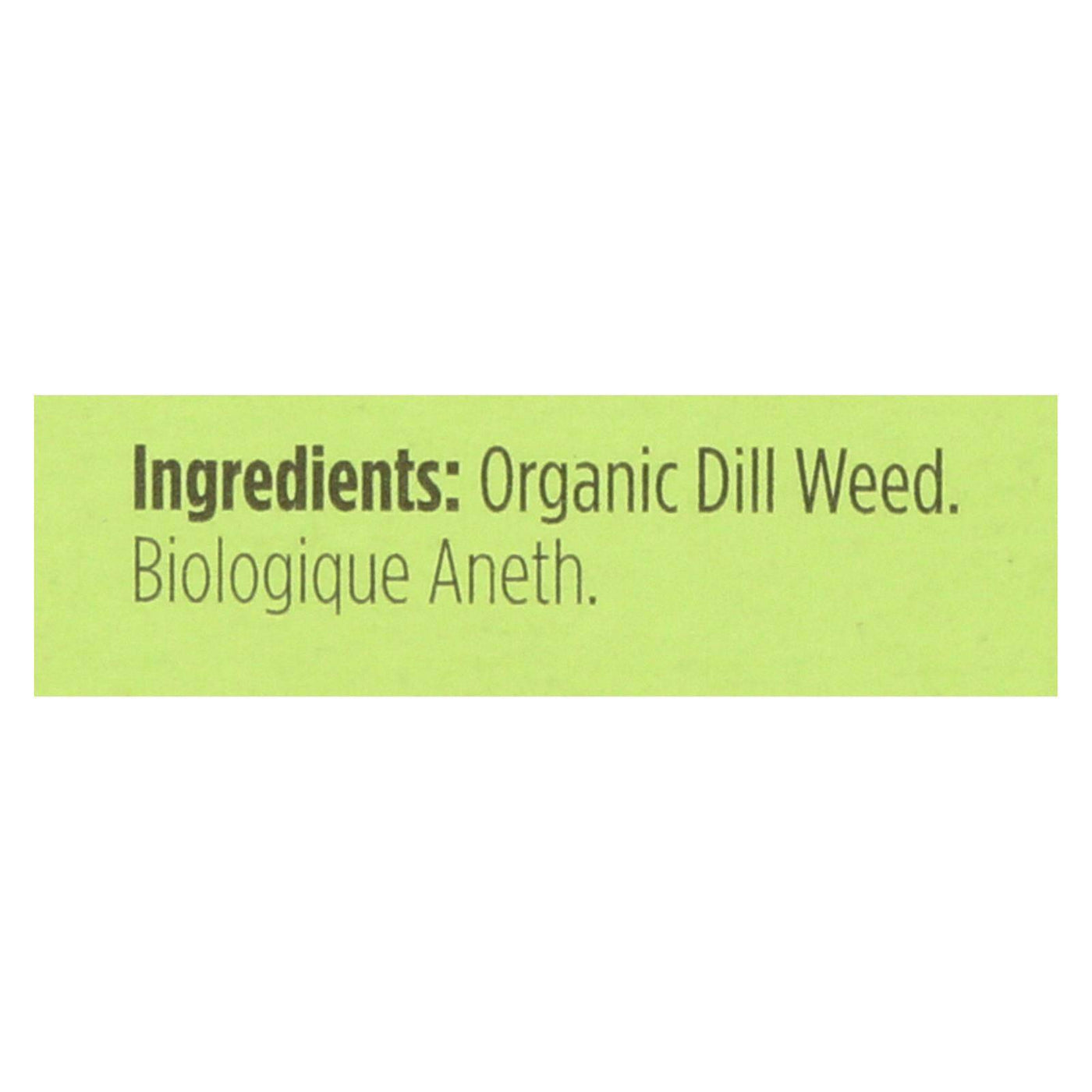 Buy Spicely Organics - Organic Dill Weed - Case Of 6 - 0.1 Oz.  at OnlyNaturals.us