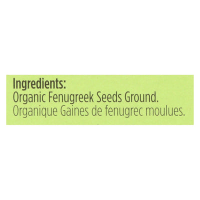 Buy Spicely Organics - Organic Fenugreek - Ground - Case Of 6 - 0.45 Oz.  at OnlyNaturals.us