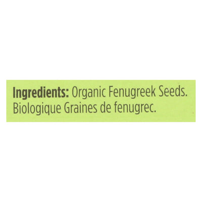 Buy Spicely Organics - Organic Fenugreek Seeds - Case Of 6 - 0.45 Oz.  at OnlyNaturals.us