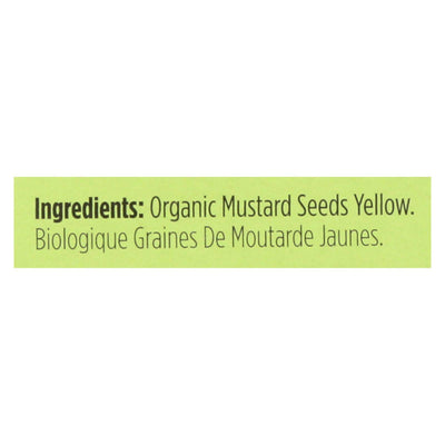 Buy Spicely Organics - Organic Mustard Seed - Yellow - Case Of 6 - 0.45 Oz.  at OnlyNaturals.us
