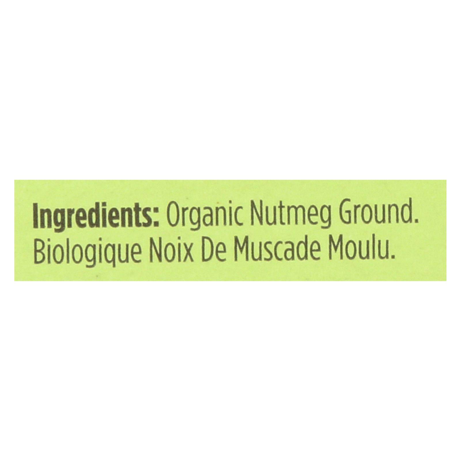 Spicely Organics - Organic Nutmeg - Ground - Case Of 6 - 0.4 Oz. | OnlyNaturals.us