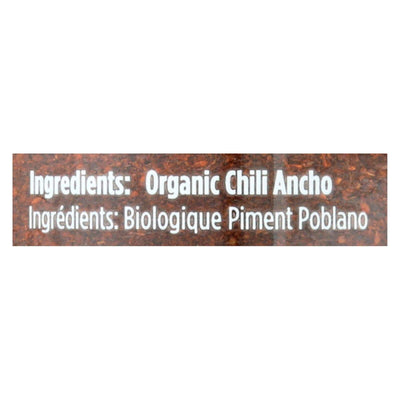 Spicely Organics - Organic Org Chili Ancho Ground - Case Of 3 - 1.7 Oz. | OnlyNaturals.us