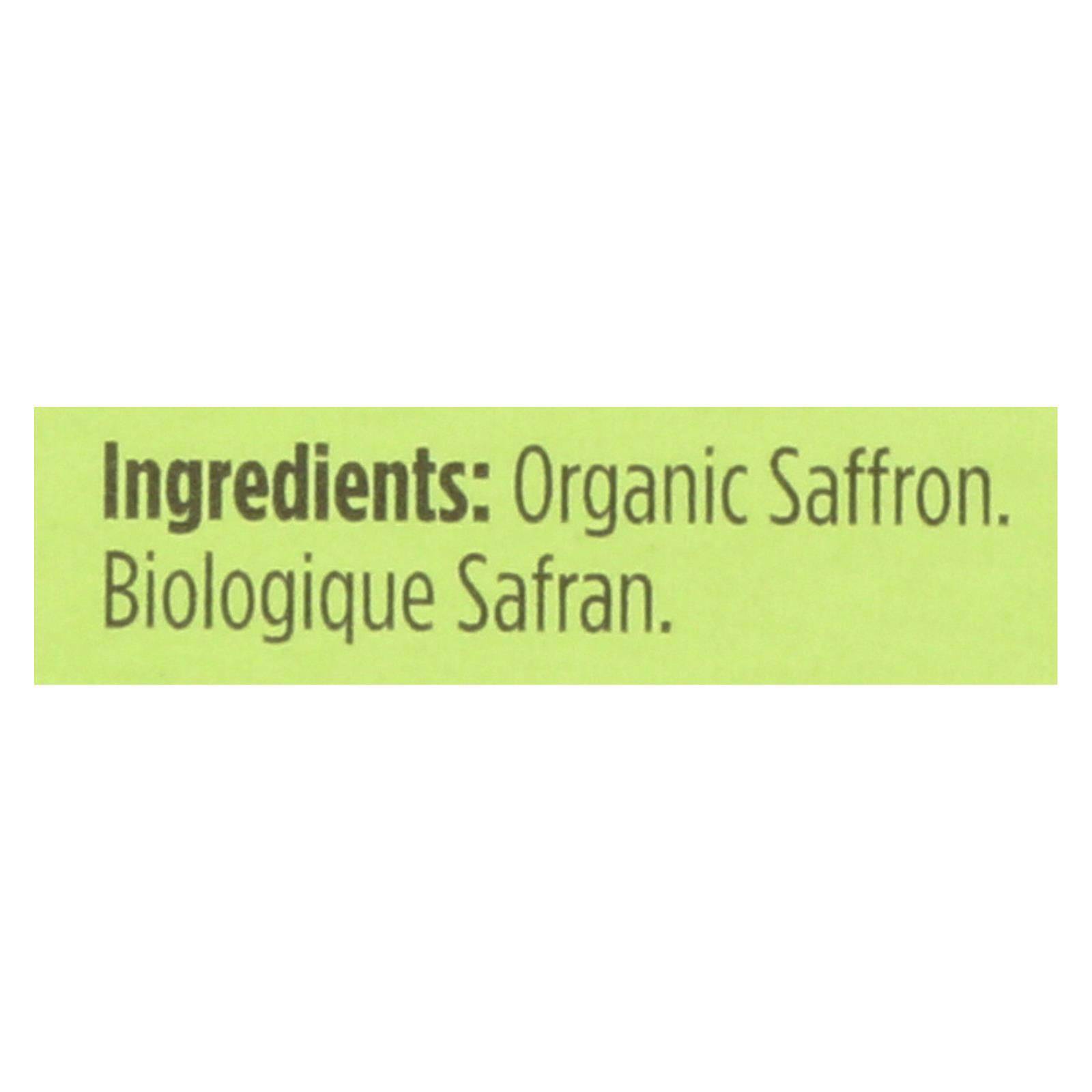 Buy Spicely Organics - Organic Saffron - Case Of 6 - 0.007 Oz.  at OnlyNaturals.us