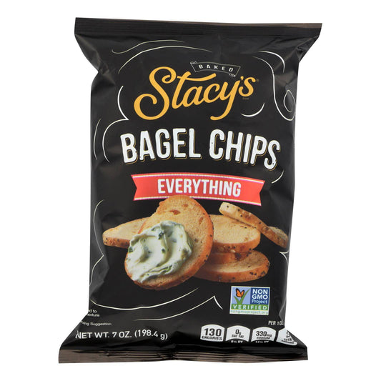 Stacy's Pita Chips Bagel Chips - Everything - Case Of 12 - 7 Oz | OnlyNaturals.us