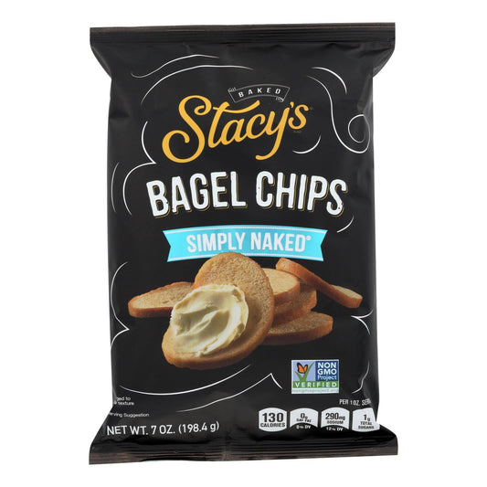 Stacy's Pita Chips Bagel Chips - Simply Naked - Case Of 12 - 7 Oz | OnlyNaturals.us