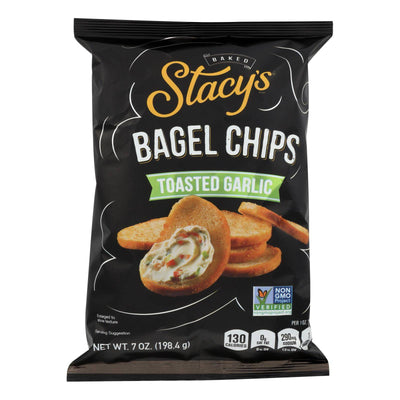 Stacy's Pita Chips Bagel Chips - Toastd Garlic - Case Of 12 - 7 Oz | OnlyNaturals.us