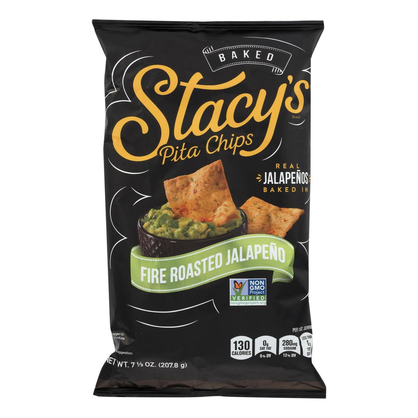 Stacy's Pita Chips Fire Roasted Jalapeno Pita Chips - Roasted Jalapeno - Case Of 12 - 7.33 Oz. | OnlyNaturals.us