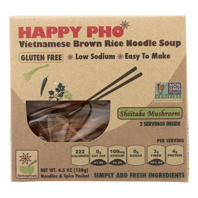 Buy Star Anise Foods Soup - Brown Rice Noodle - Vietnamese - Happy Pho - Shiitake Mushroom - 4.5 Oz - Case Of 6  at OnlyNaturals.us
