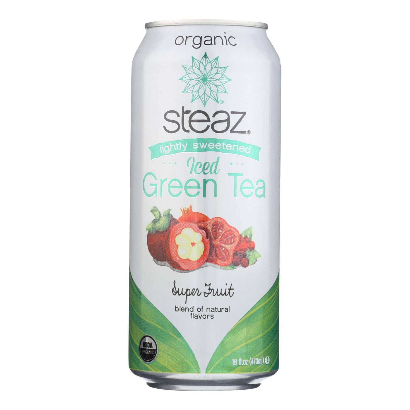 Buy Steaz Lightly Sweetened Green Tea - Super Fruit - Case Of 12 - 16 Fl Oz.  at OnlyNaturals.us