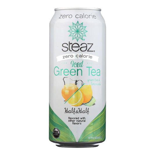 Buy Steaz Zero Calorie Green Tea - Half And Half - Case Of 12 - 16 Fl Oz.  at OnlyNaturals.us