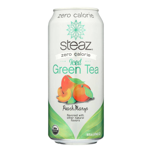 Buy Steaz Zero Calorie Green Tea - Peach Mango - Case Of 12 - 16 Fl Oz.  at OnlyNaturals.us