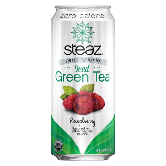 Buy Steaz Zero Calorie Green Tea - Raspberry - Case Of 12 - 16 Fl Oz.  at OnlyNaturals.us