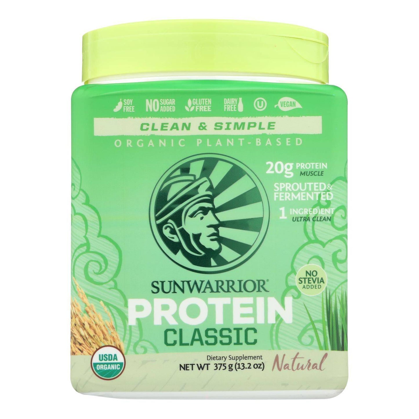 Sunwarrior - Protein Organic Classic Natural - 375 Grm | OnlyNaturals.us