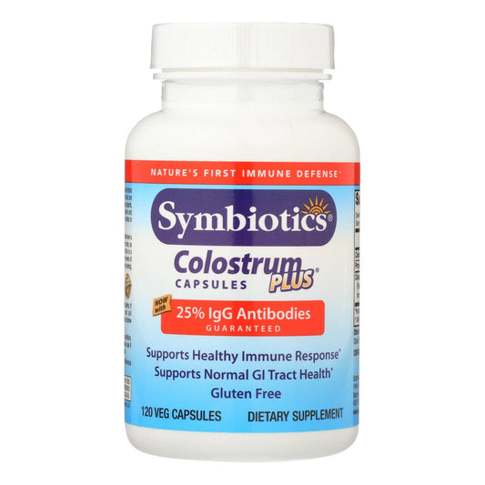 Symbiotics Colostrum Plus - 480 Mg - 120 Capsules | OnlyNaturals.us