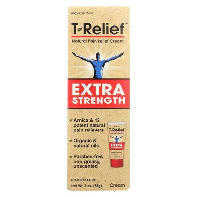 T-relief - Natural Pain Relief Cream - Extra Strength - 3 Oz. | OnlyNaturals.us