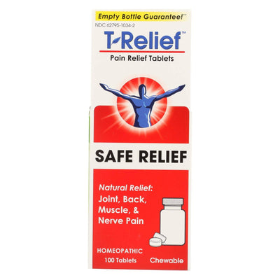 T-relief - Pain Relief Tablets - Arnica Plus 12 Natural Ingredients - 100 Tablets | OnlyNaturals.us