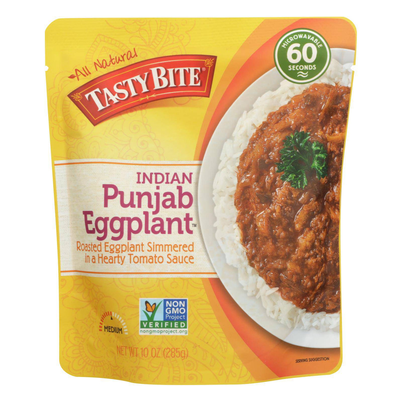 Tasty Bite Entree - Indian Cuisine - Punjab Eggplant - 10 Oz - Case Of 6 | OnlyNaturals.us