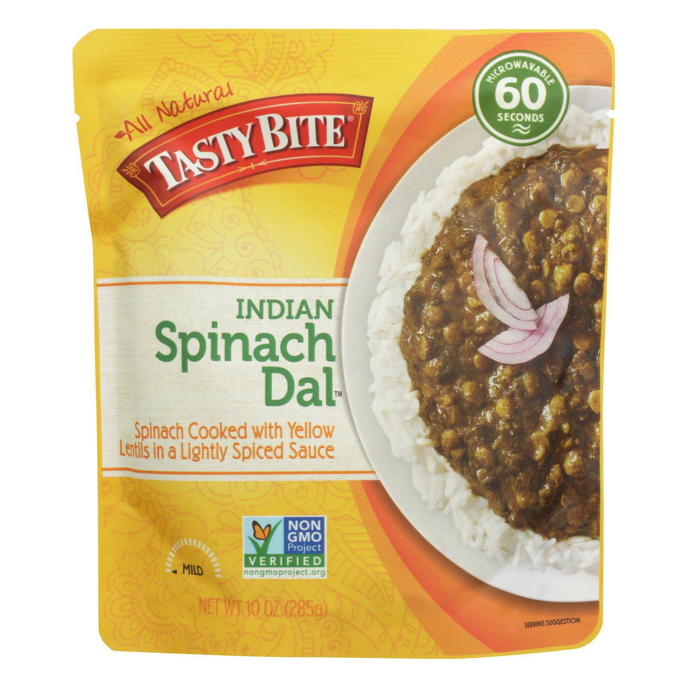 Tasty Bite Entree - Indian Cuisine - Spinach Dal - Indian - 10 Oz - Case Of 6 | OnlyNaturals.us