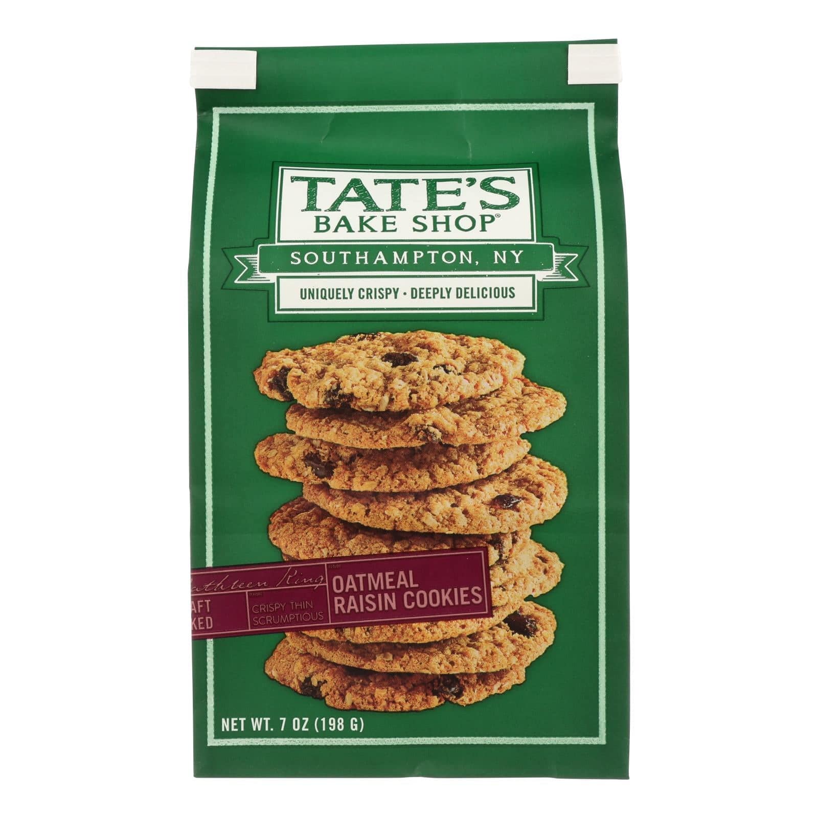 Buy Tate's Bake Shop Oatmeal Raisin Cookies  - Case Of 12 - 7 Oz  at OnlyNaturals.us