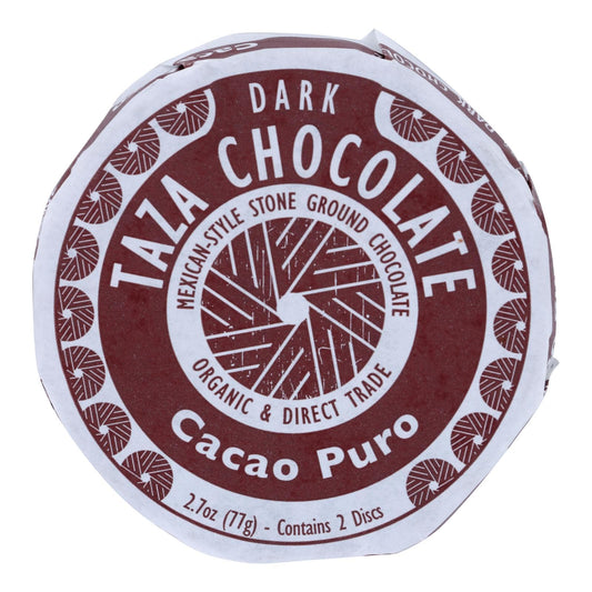 Buy Taza Chocolate Organic Chocolate Mexicano Discs - 100 Percent Dark Chocolate - Cacao Puro - 2.7 Oz - Case Of 12  at OnlyNaturals.us