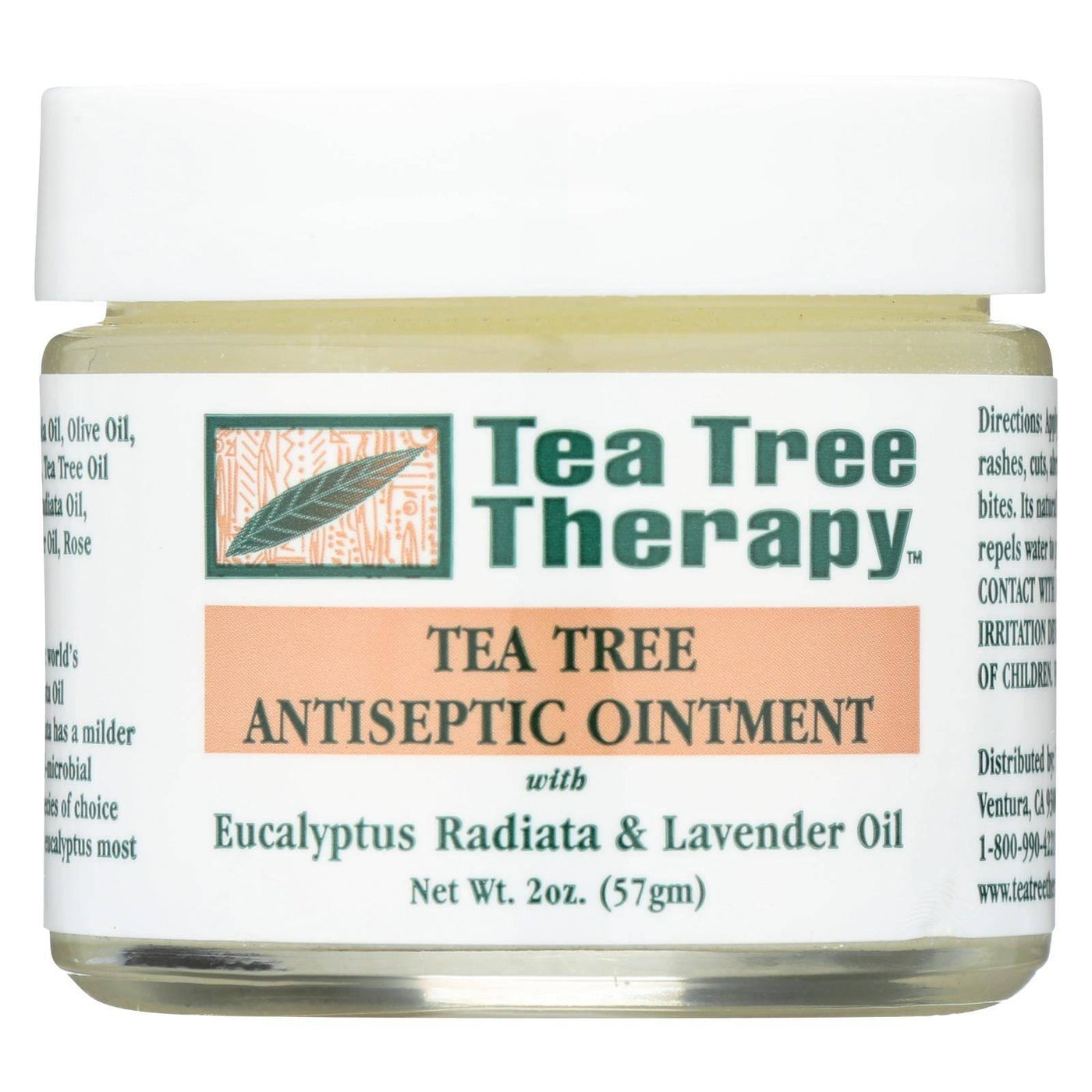 Buy Tea Tree Therapy Antiseptic Ointment Eucalyptus Australiana And Lavender Oil - 2 Oz  at OnlyNaturals.us