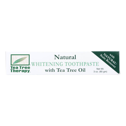 Tea Tree Therapy Natural Whitening Toothpaste - 3 Oz | OnlyNaturals.us