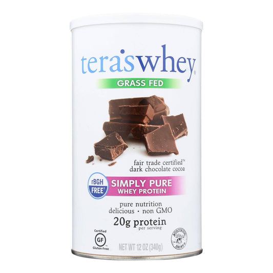 Buy Tera's Whey Protein - Rbgh Free - Fair Trade Dark Chocolate - 12 Oz  at OnlyNaturals.us