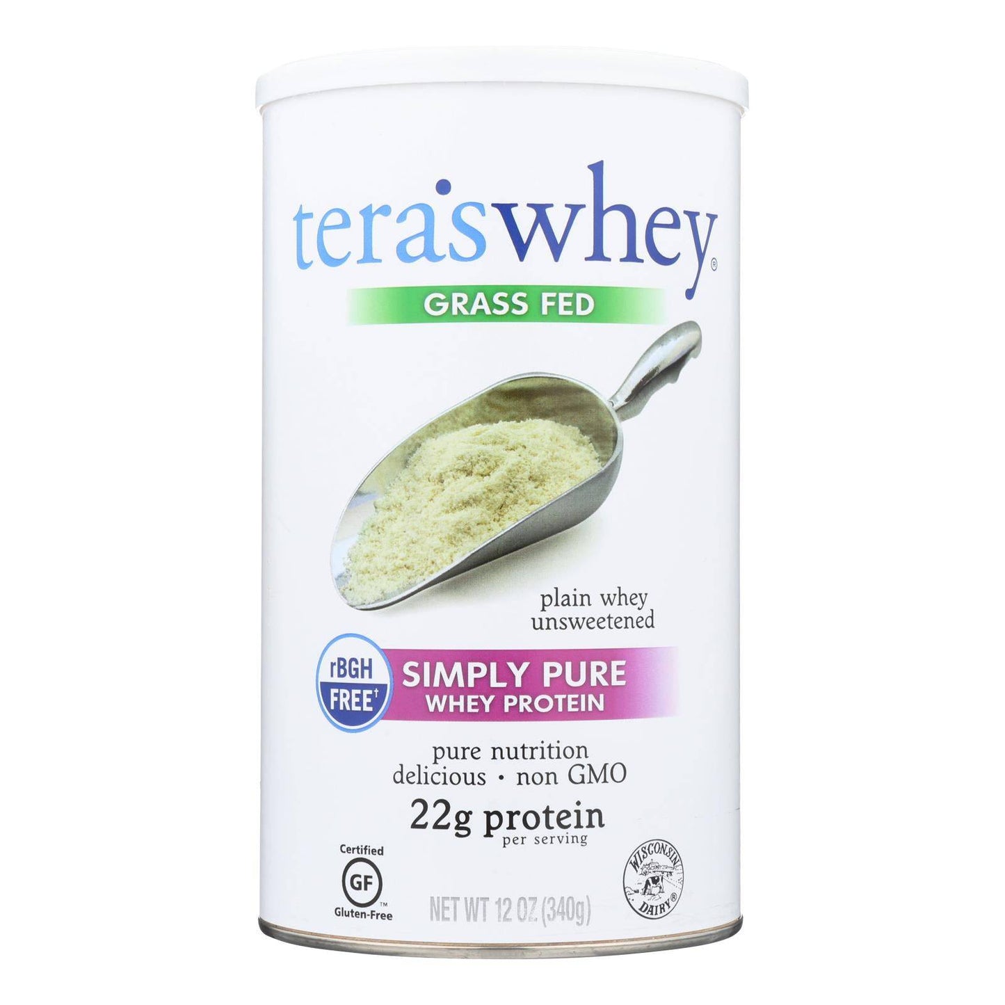 Buy Tera's Whey Protein - Rbgh Free - Plain - Unsweetened - 12 Oz  at OnlyNaturals.us