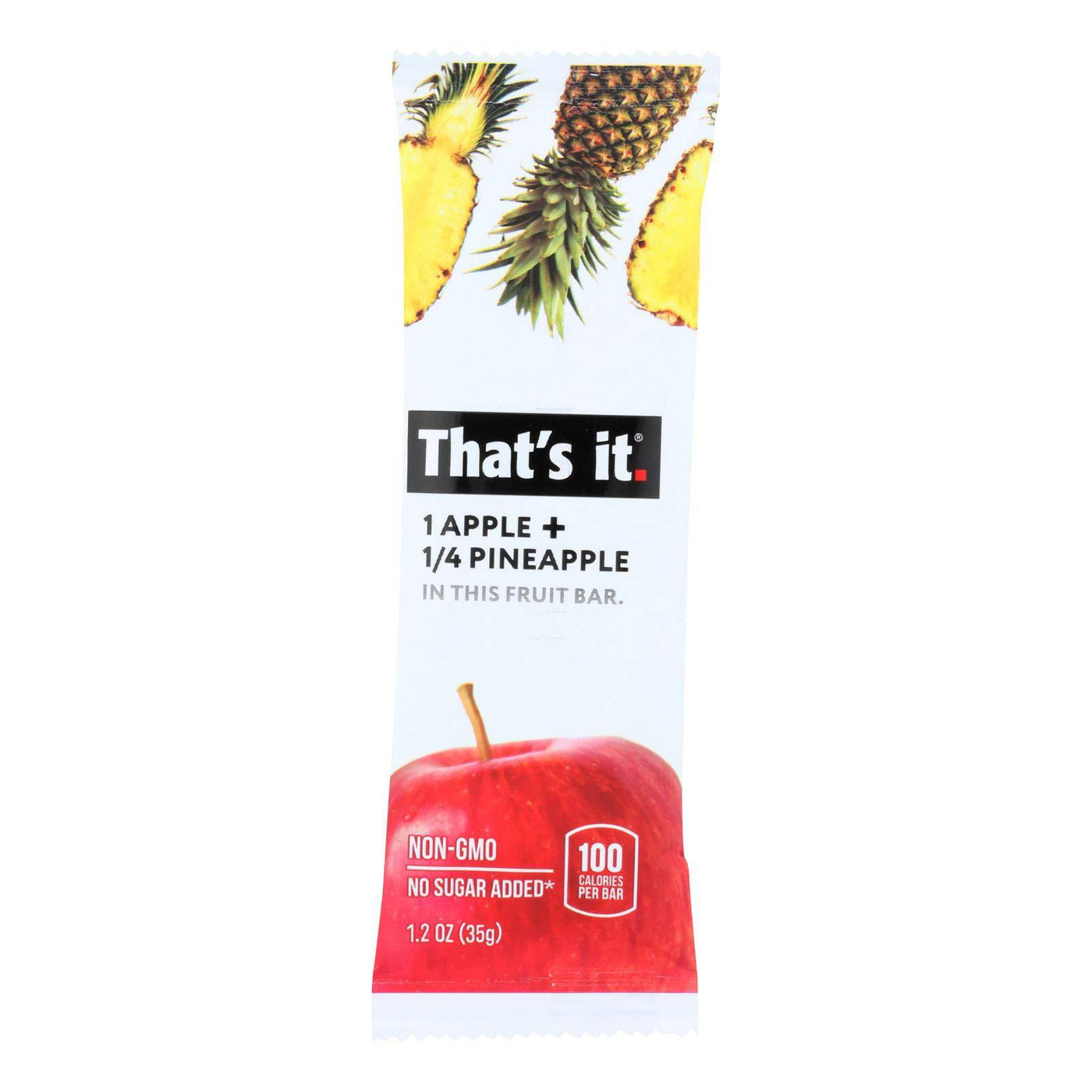 That's It Fruit Bar - Apple And Pinapple - Case Of 12 - 1.2 Oz | OnlyNaturals.us