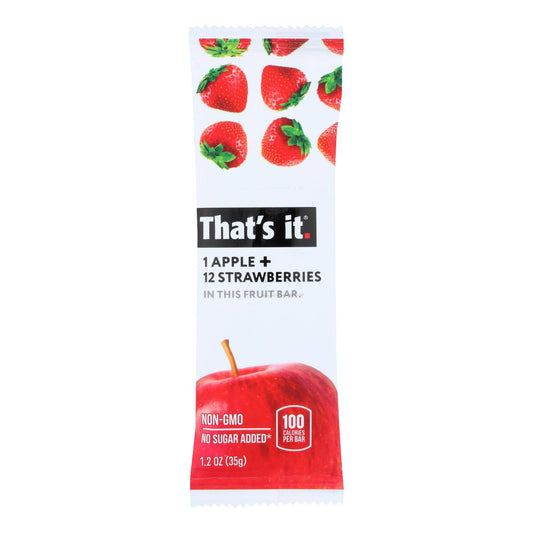 That's It Fruit Bar - Apple And Strawberry - Case Of 12 - 1.2 Oz | OnlyNaturals.us