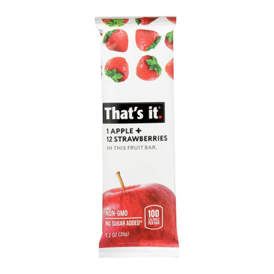 That's It Fruit Bar - Apple And Strawberry - Case Of 12 - 1.2 Oz | OnlyNaturals.us