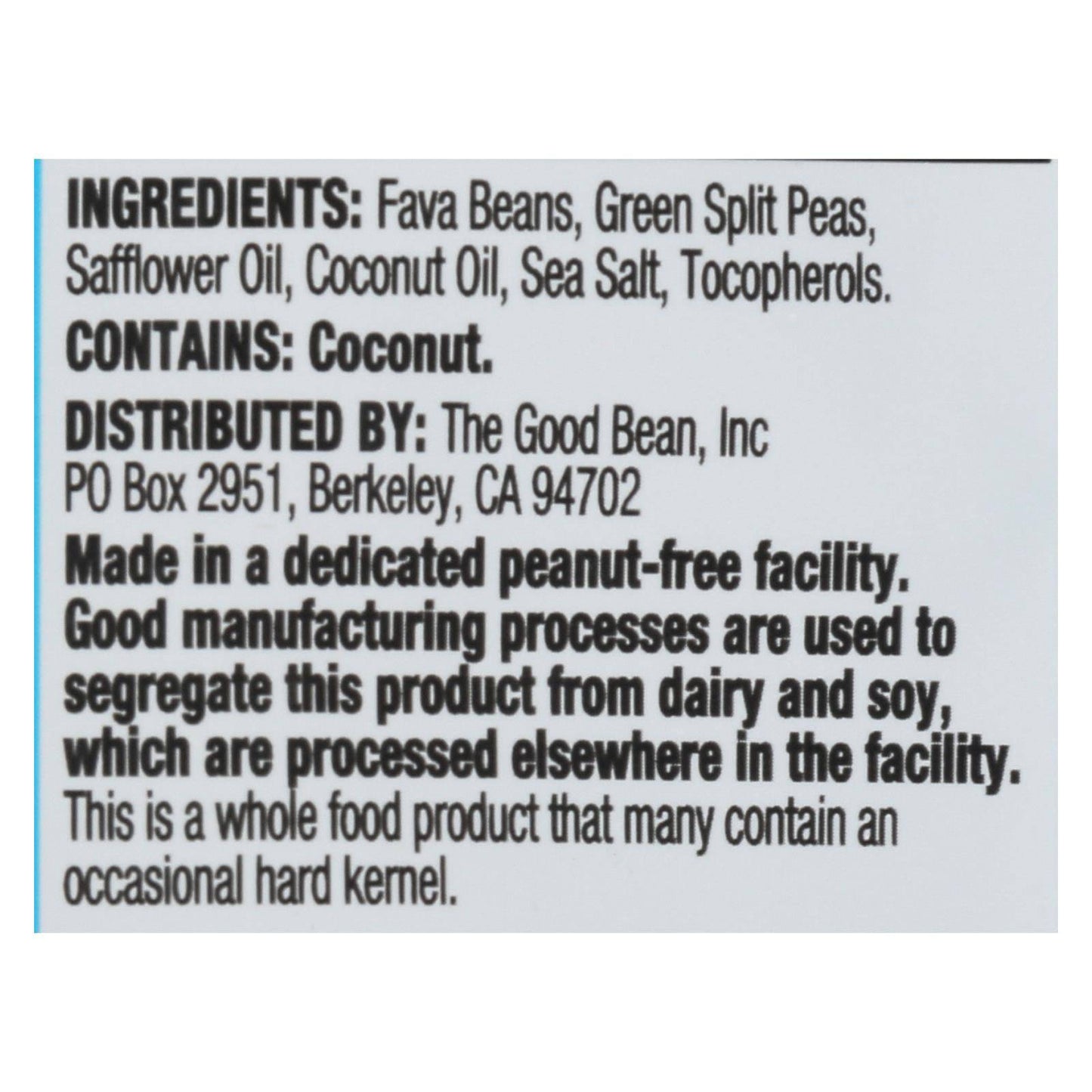 The Good Bean Fava-peas - Sea Salt - Case Of 6 - 6 Oz | OnlyNaturals.us