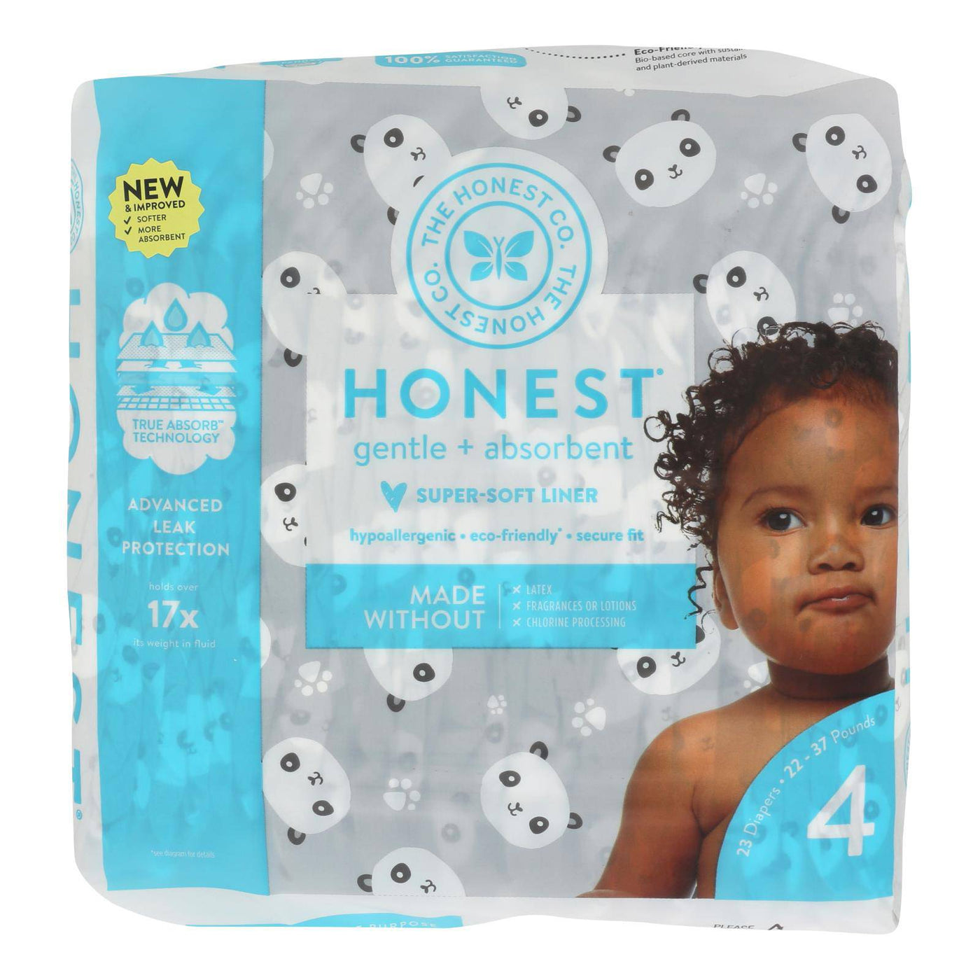 The Honest Company - Diapers Size 4 - Pandas - 23 Count | OnlyNaturals.us
