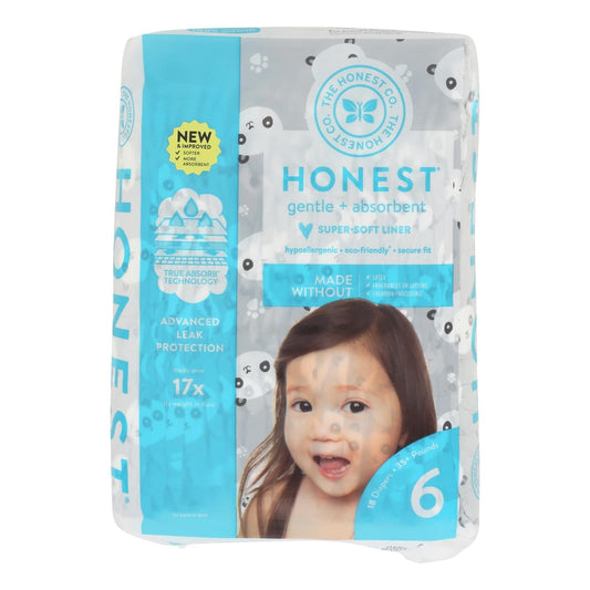 The Honest Company - Diapers Size 6 - Pandas - 18 Count | OnlyNaturals.us